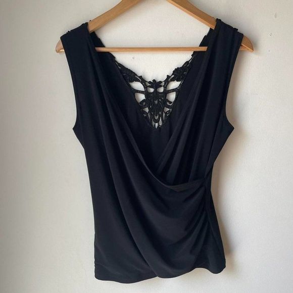 Vintage Y2K  fairycore black stretch tank top - Picture 4 of 5